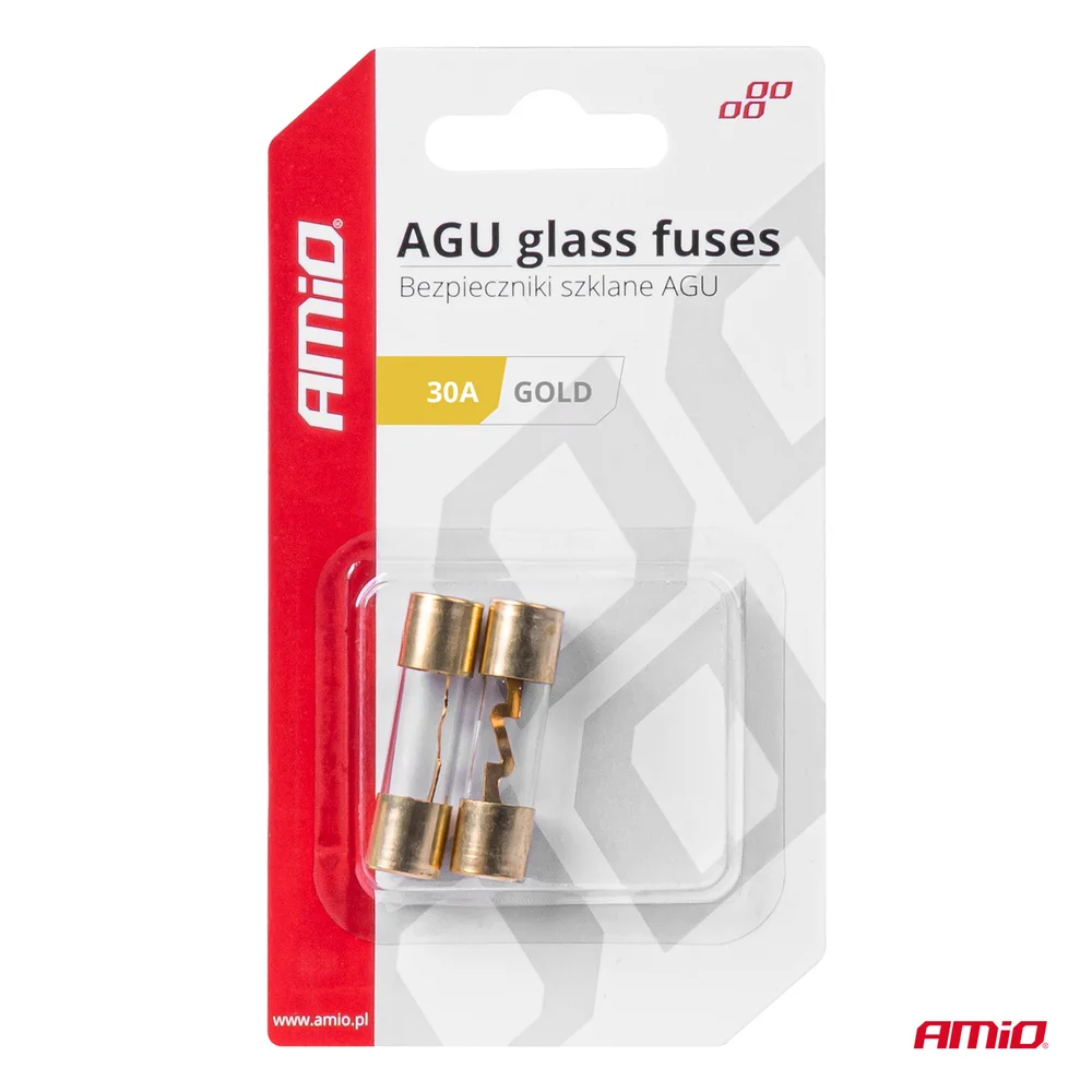 POJISTKY AGU SKLENĚNÉ 2 KS. 30A AMIO 03484 - Obrázek 3
