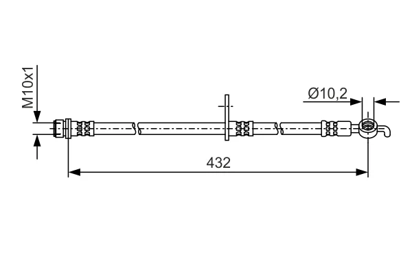 Brzdová hadice BOSCH 1987481A57 – OE 9094702F42 Brzdová hadice BOSCH 1987481A57 – OE 9094702F42