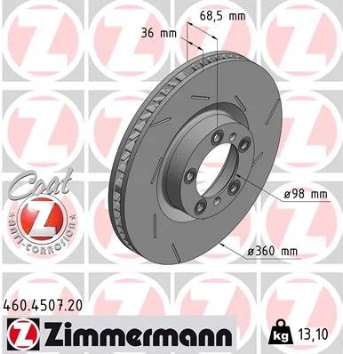Brzdový kotouč ZIMMERMANN 460.4507.20