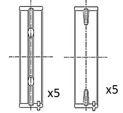 Hlavní ložiska klikového hřídele FAI AutoParts BM1035-STD Hlavní ložiska klikového hřídele FAI AutoParts BM1035-STD