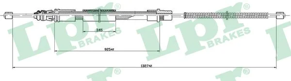 Tažné lanko, parkovací brzda LPR C1463B – OE 7700307720