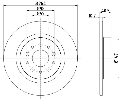 Brzdový kotouč HELLA 8DD355120-931