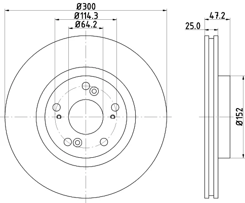 Brzdový kotouč HELLA 8DD355118-701