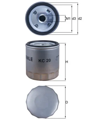 Palivový filtr MAHLE KC20