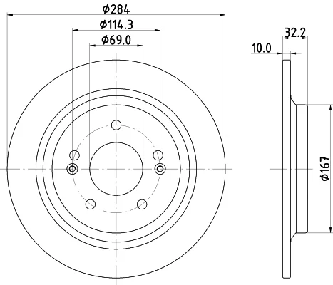 Brzdový kotouč HELLA 8DD355132-921 – OE 58411J9500 Brzdový kotouč HELLA 8DD355132-921 – OE 58411J9500