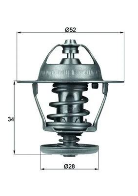 Termostat, chladivo MAHLE TX6888D