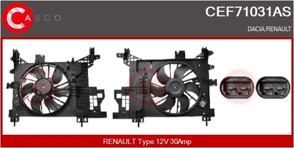 Elektromotor, větrák chladiče CASCO CEF71031AS – OE 214819914R