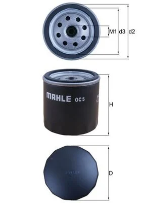 Olejový filtr MAHLE OC5 Olejový filtr MAHLE OC5