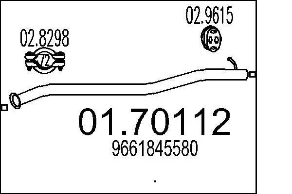 Výfuková trubka MTS 01.70112 – OE 9661845580