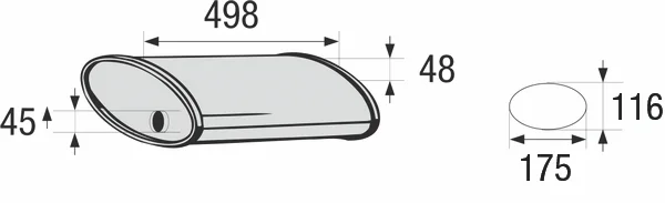 Střední tlumič výfuku, univerzální BOSAL 248-063