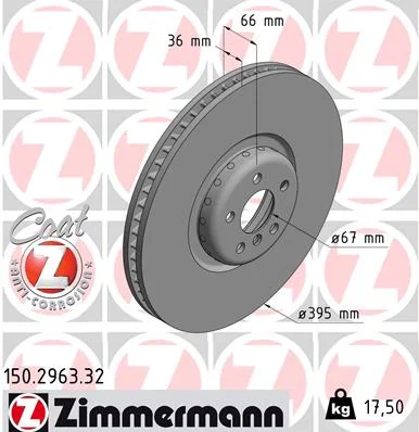 Brzdový kotouč ZIMMERMANN 150.2963.32
