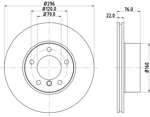 Brzdový kotouč HELLA 8DD355127-251 Brzdový kotouč HELLA 8DD355127-251