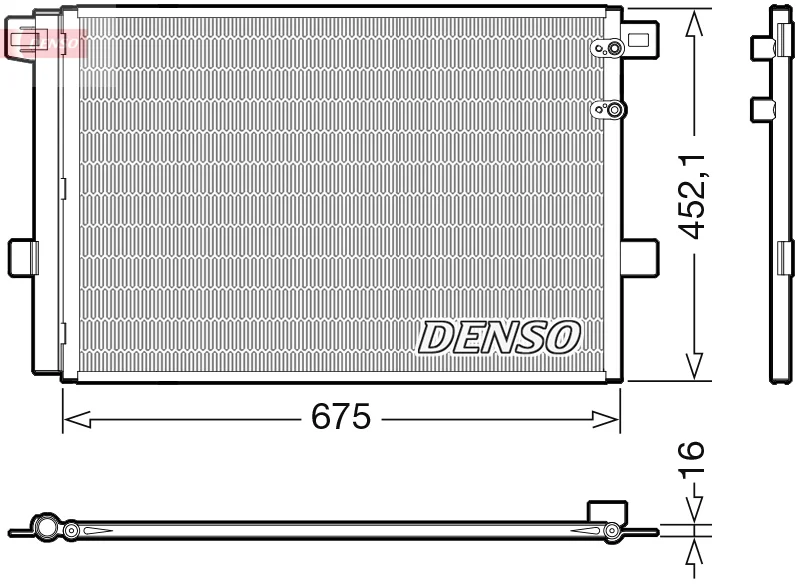 Kondenzátor, klimatizace DENSO DCN32065