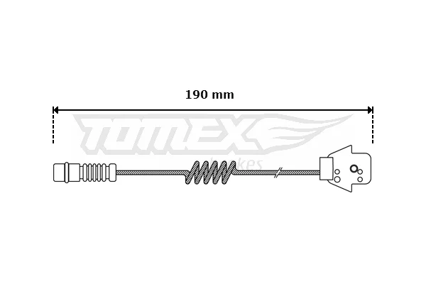 Vystrazny kontakt, opotrebeni oblozeni Tomex Brakes TX30-05