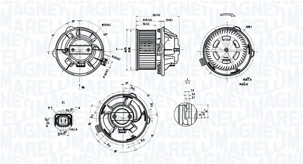 vnitřní ventilátor MAGNETI MARELLI 069412389010 vnitřní ventilátor MAGNETI MARELLI 069412389010