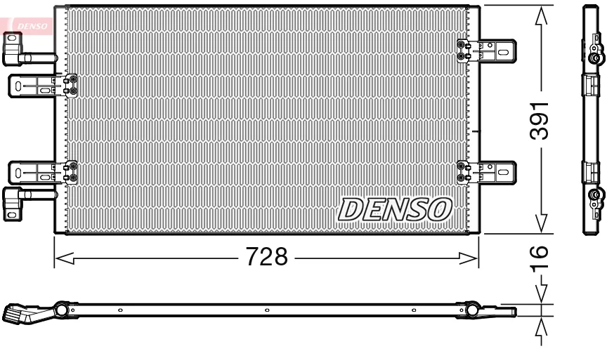 Kondenzátor, klimatizace DENSO DCN20019 Kondenzátor, klimatizace DENSO DCN20019