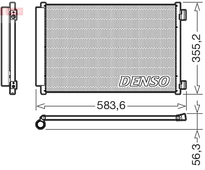 Kondenzátor, klimatizace DENSO DCN09146 Kondenzátor, klimatizace DENSO DCN09146