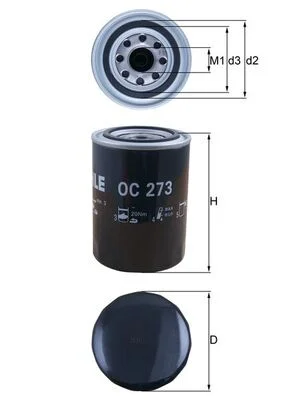 Olejový filtr MAHLE OC273 Olejový filtr MAHLE OC273