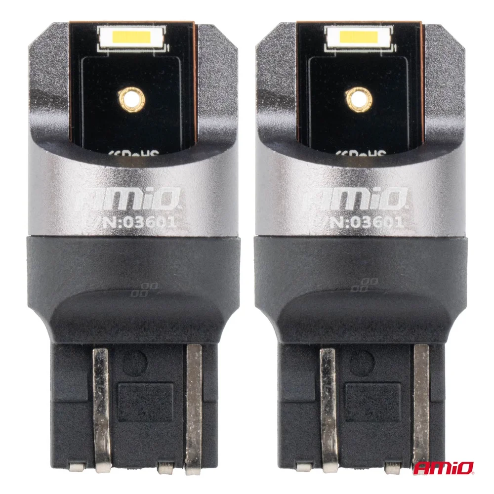 LED žárovky FULL CANBUS PRO W21/5W 2x1860 SMD bílé 12V 24V AMIO-03601 - Obrázek 2