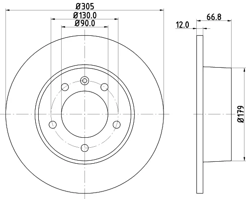 Brzdový kotouč HELLA 8DD355108-291