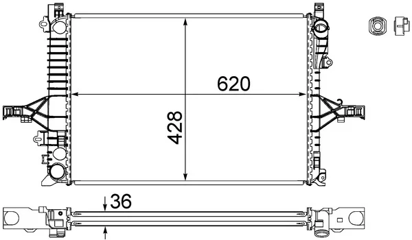 Chladič, chlazení motoru MAHLE CR1546000S
