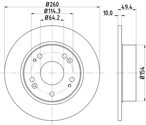 Brzdový kotouč HELLA 8DD355118-731
