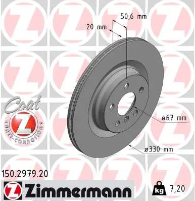 Brzdový kotouč ZIMMERMANN 150.2979.20
