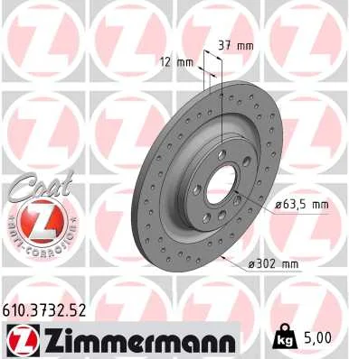 Brzdový kotouč ZIMMERMANN 610.3732.52