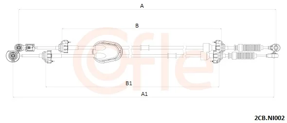 Tažné lanko, ruční převodovka COFLE 92.2CB.NI002