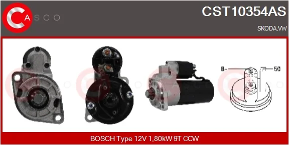 Startér CASCO CST10354AS Startér CASCO CST10354AS