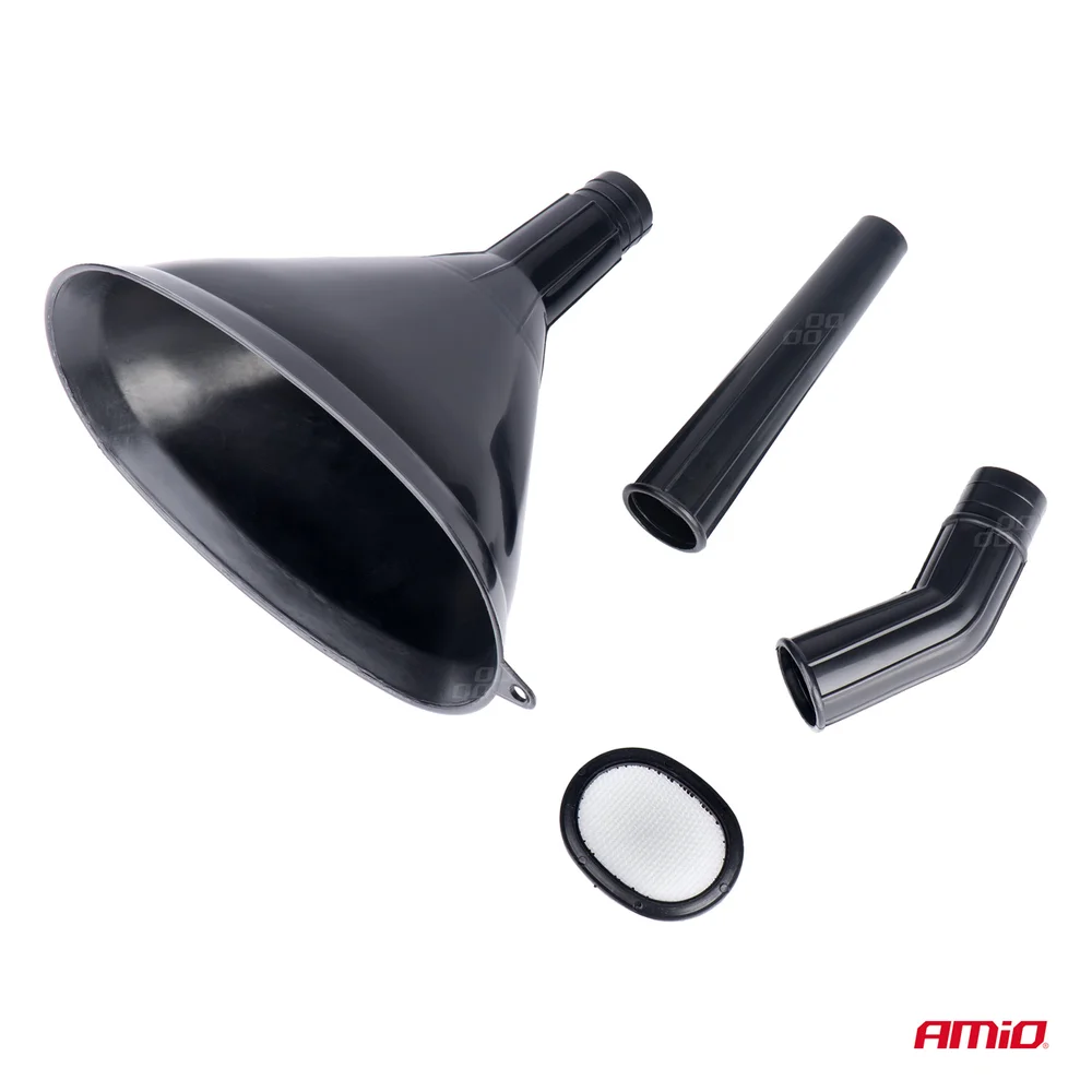 Plastový univerzální trychtýř se sítkem 3dílný eliptický 14 cm AMIO-04037 - Obrázek 4