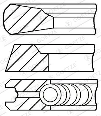 Sada pístních kroužků GOETZE ENGINE 08-437600-00