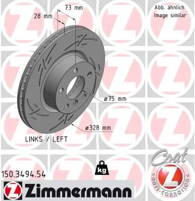 Brzdový kotouč ZIMMERMANN 150.3494.54