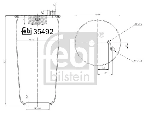 Mech, pneumaticke odpruzeni FEBI BILSTEIN 35492 Mech, pneumaticke odpruzeni FEBI BILSTEIN 35492