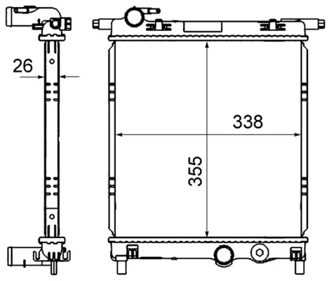 Chladič, chlazení motoru MAHLE CR831000S Chladič, chlazení motoru MAHLE CR831000S