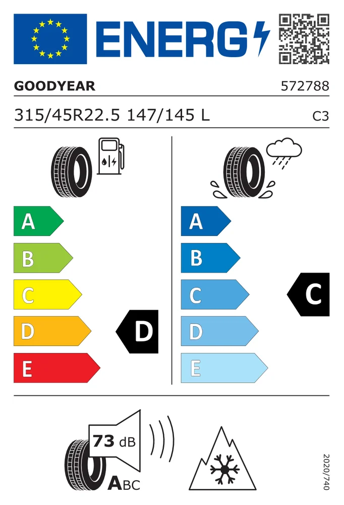 315/45R22.5 CGO KMAX D G2 GOODYEAR 315/45R22.5CGOKMAXDG2