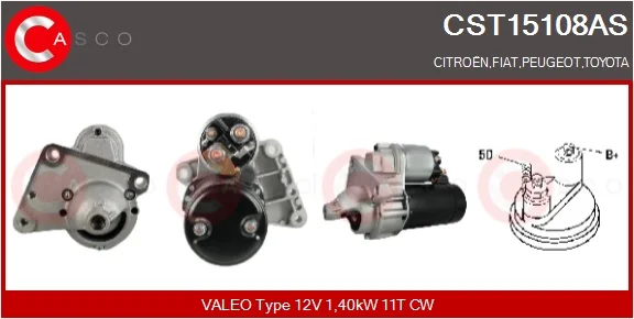 Startér CASCO CST15108AS Startér CASCO CST15108AS