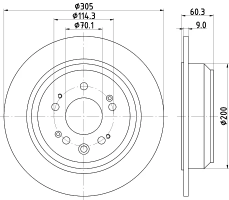 Brzdový kotouč HELLA 8DD355116-111