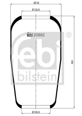 Mech, pneumaticke odpruzeni FEBI BILSTEIN 20882 Mech, pneumaticke odpruzeni FEBI BILSTEIN 20882