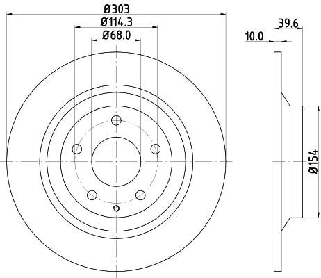 Brzdový kotouč HELLA 8DD355118-541