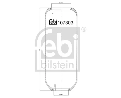 Mech, pneumatické odpružení FEBI BILSTEIN 107303 Mech, pneumatické odpružení FEBI BILSTEIN 107303