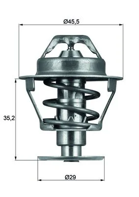 Termostat, chladivo MAHLE TX8189D