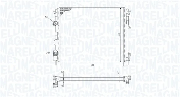 Chladič, chlazení motoru MAGNETI MARELLI 350213195200
